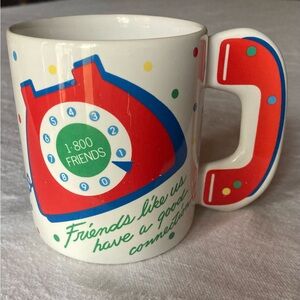 80’s  Retro Avon 1-800 Friends Rotary Phone Coffee Mug